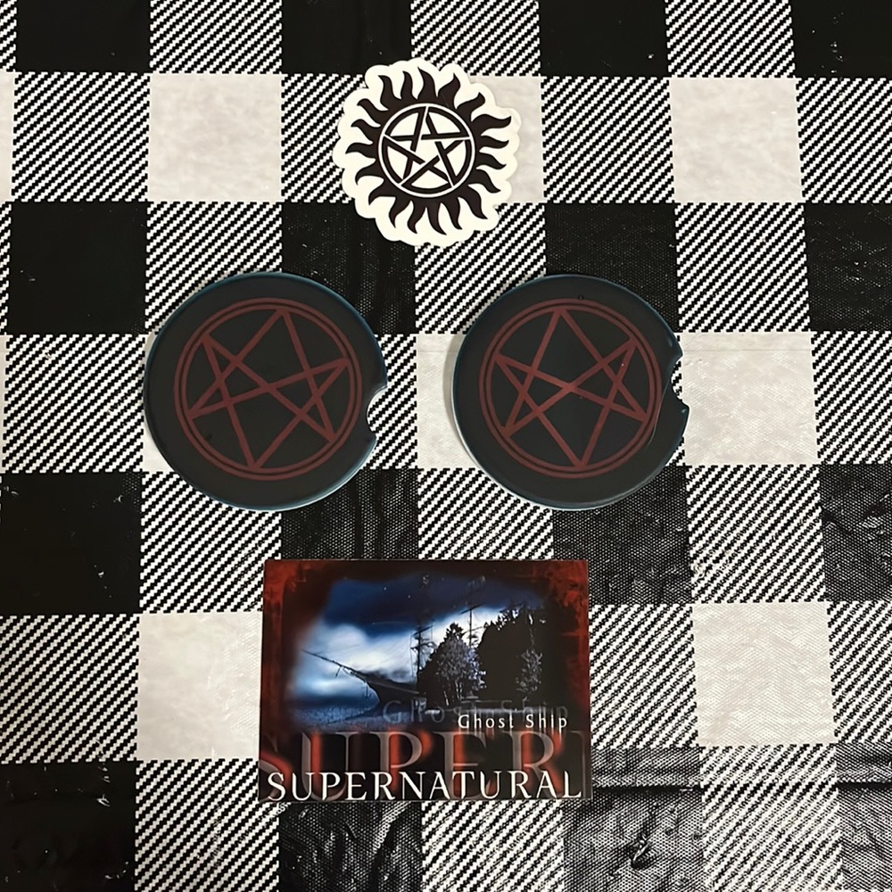 Supernatural Men of Letters Car Coasters.